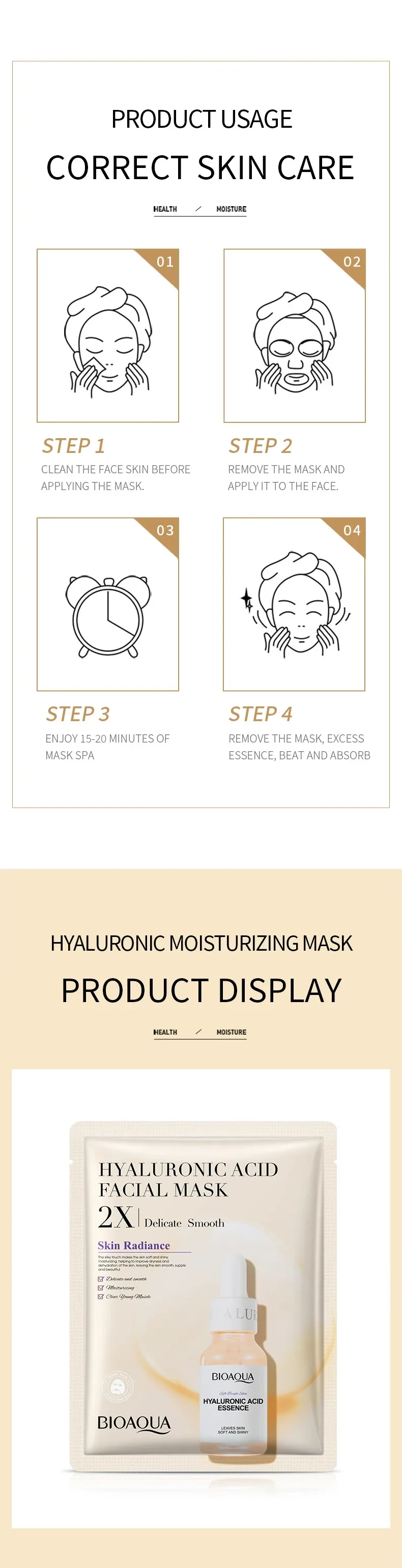 Mascarilla hidratante refrescante y fresca