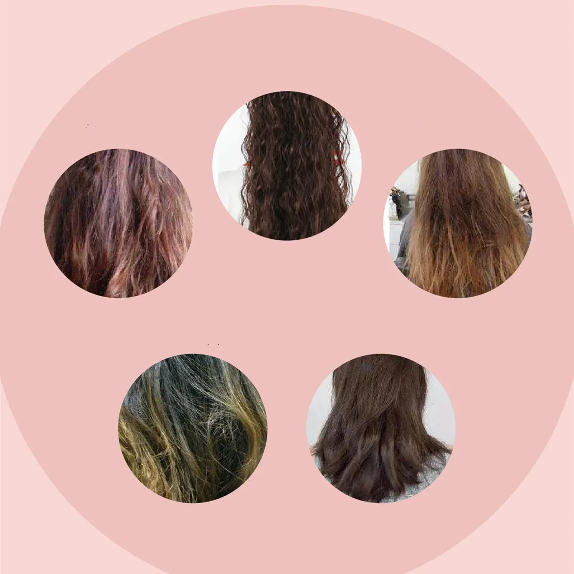 Crema para cabello liso Huimei Ji con corrección de proteínas y sin clips