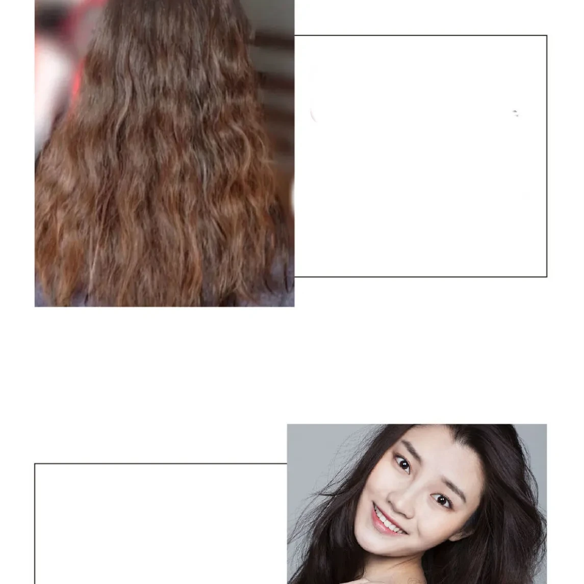 Crema para cabello liso Huimei Ji con corrección de proteínas y sin clips