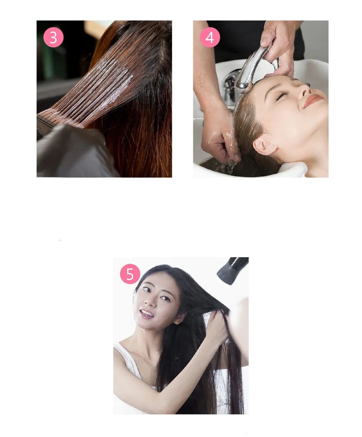 Crema para cabello liso Huimei Ji con corrección de proteínas y sin clips