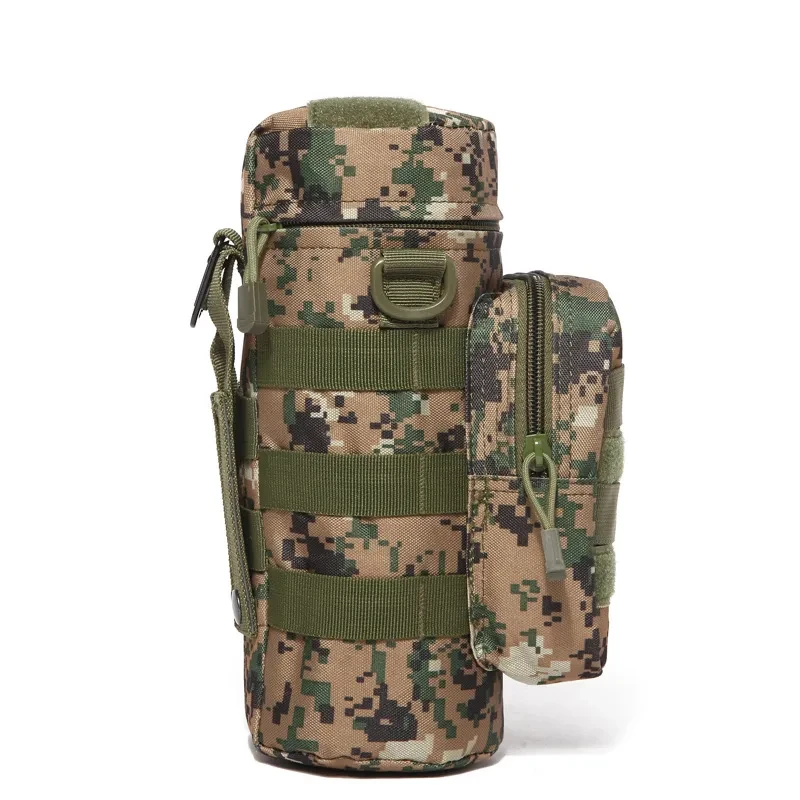 Bolsa táctica para botellas de agua al aire libre, estilo militar, camuflaje para exteriores.