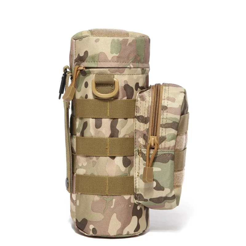 Bolsa táctica para botellas de agua al aire libre, estilo militar, camuflaje para exteriores.