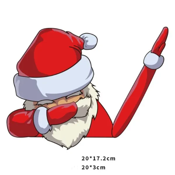 Pegatina de limpiaparabrisas de Papá Noel sin correas