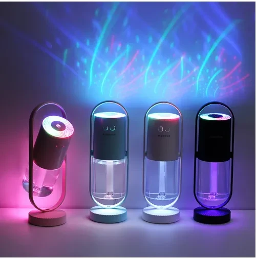 Humidificador de aire USB Magic Shadow para el hogar con luces nocturnas de proyección, generador de niebla ultrasónico para coche, minipurificador de aire para oficina 42