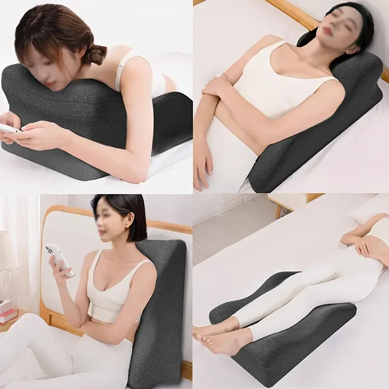 Almohada ergonómica de espuma viscoelástica para todas las posiciones de sueño: soporte para cuello y espalda