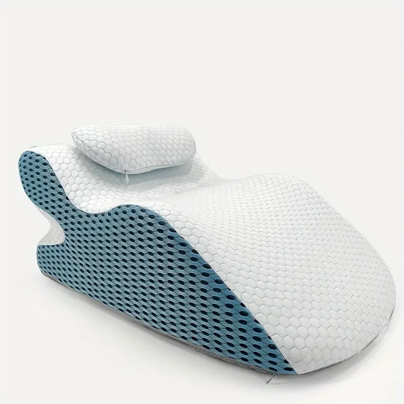 Almohada ergonómica de espuma viscoelástica para todas las posiciones de sueño: soporte para cuello y espalda