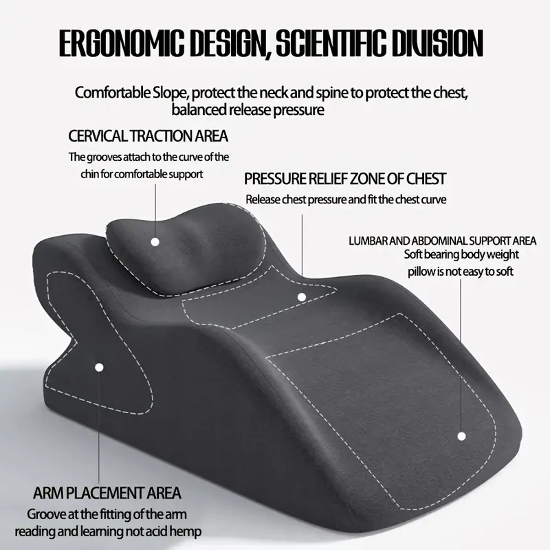 Almohada ergonómica de espuma viscoelástica para todas las posiciones de sueño: soporte para cuello y espalda