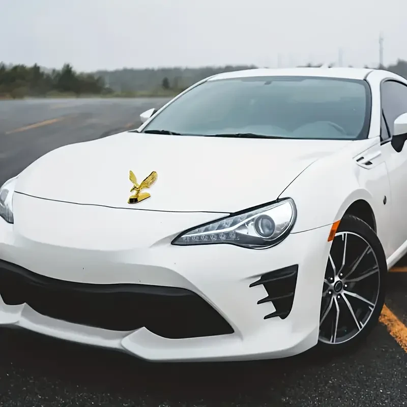 1 calcomanía metálica 3D para coche: adorno de capó con águila en vuelo