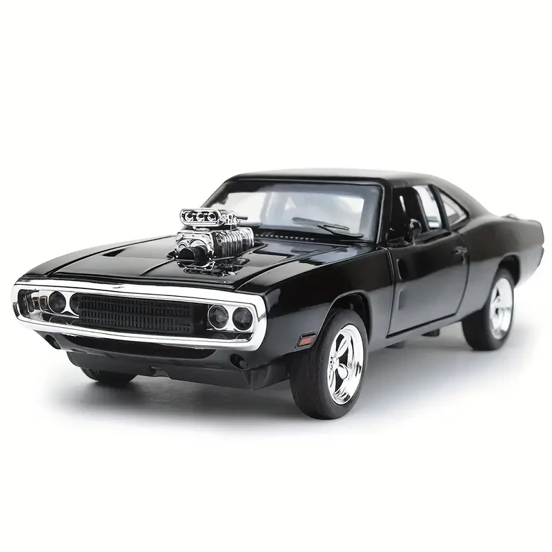 Modelo clásico de coche de aleación fundida a presión a escala 1:32 con puertas que se abren, sonido y efectos de luz.