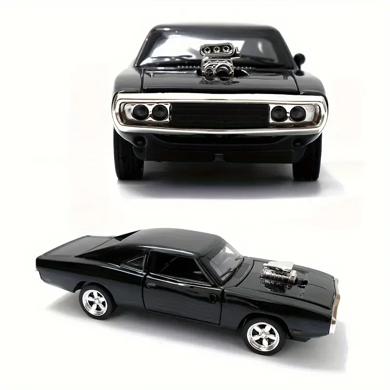 Modelo clásico de coche de aleación fundida a presión a escala 1:32 con puertas que se abren, sonido y efectos de luz.