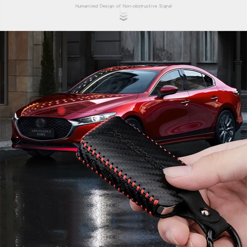 Funda de cuero para llaves de coche