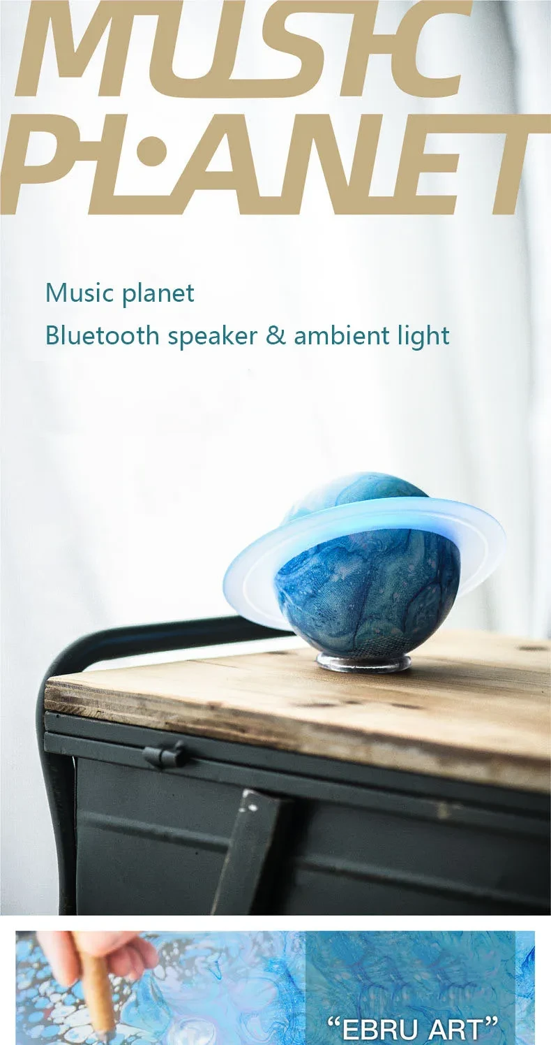 Altavoz portátil con luz ambiental y Bluetooth Music Planet