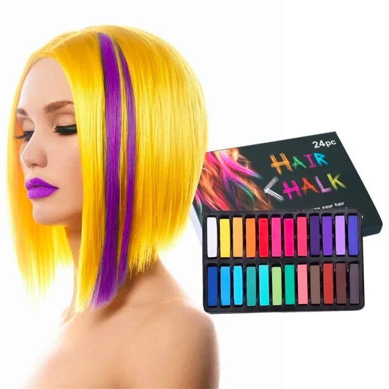 Lápiz de coloración para el cabello con tiza de 24 colores