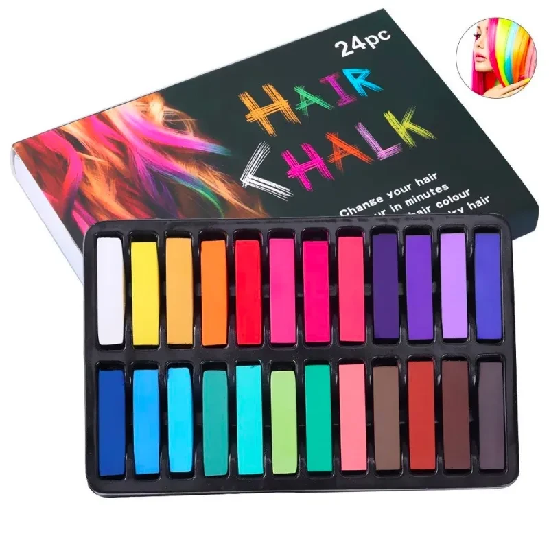 Lápiz de coloración para el cabello con tiza de 24 colores