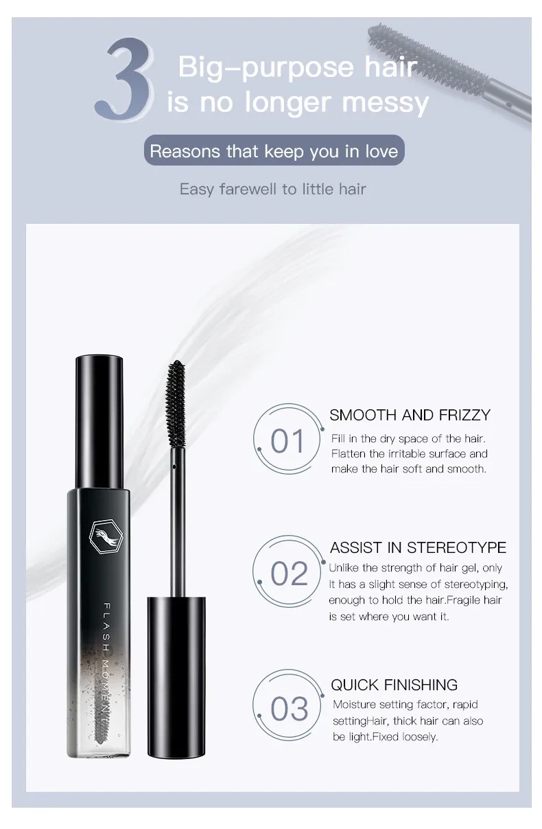 Artefacto para cabello roto, líquido para peinar