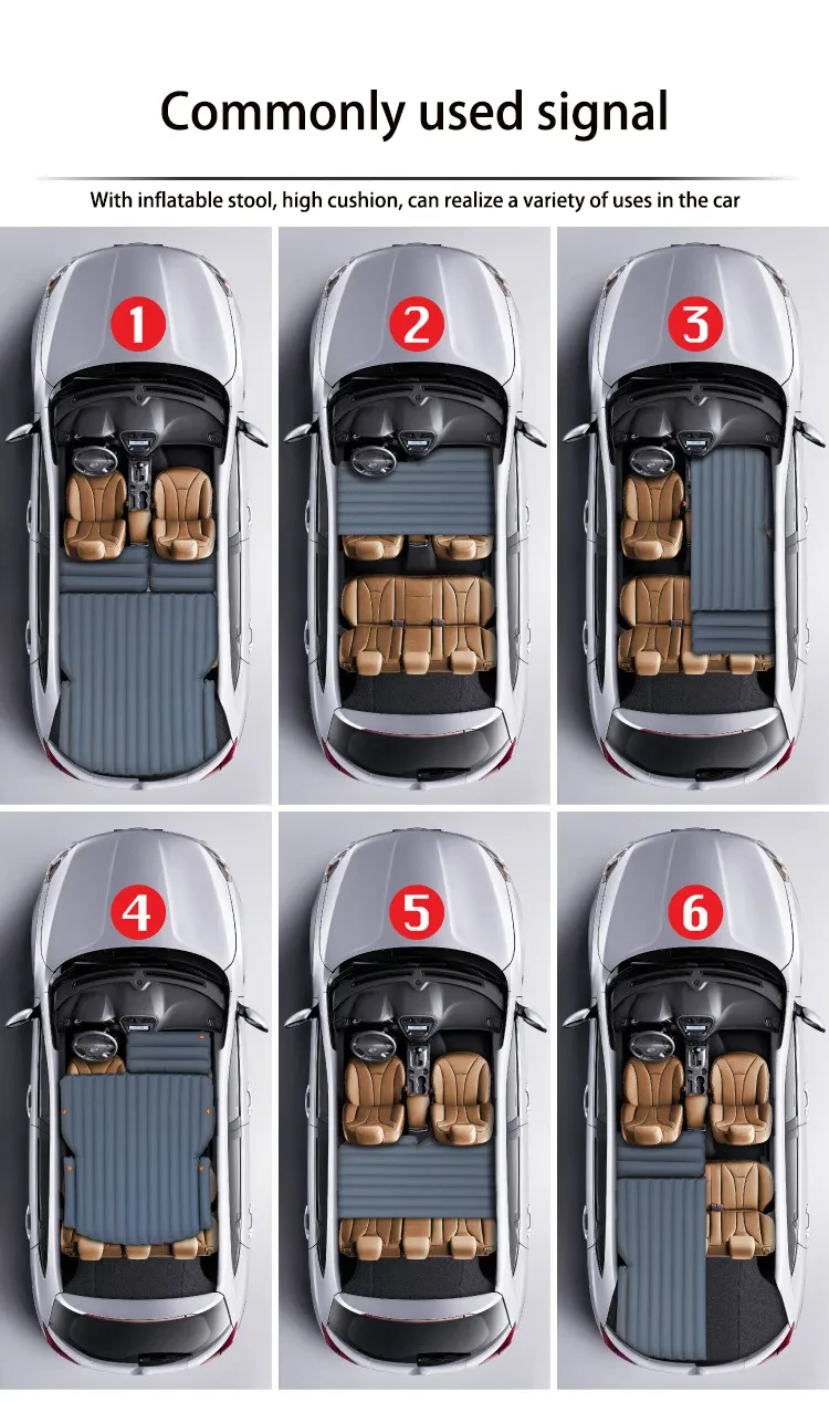 Cama inflable para accesorios de coche hatchback