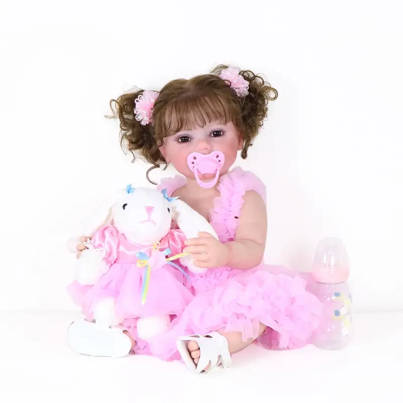 Conejito de peluche realista y abrazable de 56 cm: pelo suave con raíces, venas visibles, piel pintada en 3D, compañero adorable. Regalo perfecto para Halloween, Acción de Gracias, Navidad, Pascua y Carnaval.