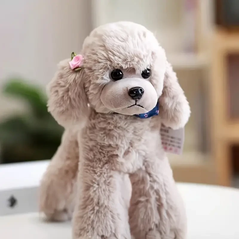 Peluche de perro de imitación de 30 cm/11,8 pulgadas, ideal como regalo de cumpleaños, Acción de Gracias y Navidad.