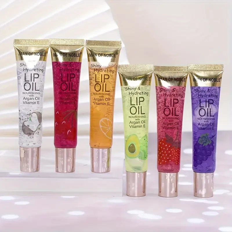Set de 6 aceites labiales hidratantes y brillantes