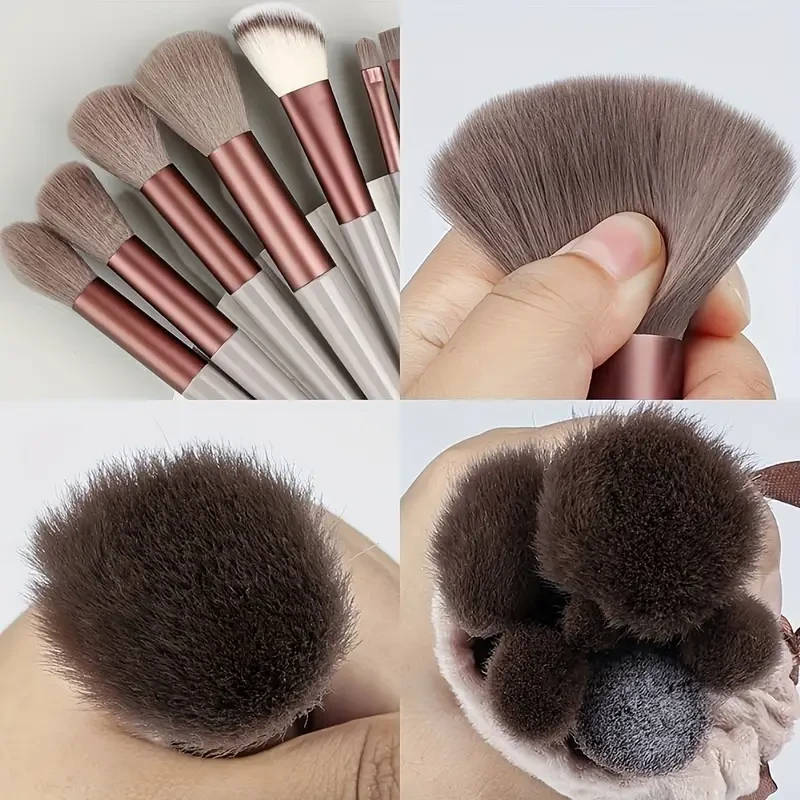 Juego de brochas de maquillaje suaves y esponjosas profesionales