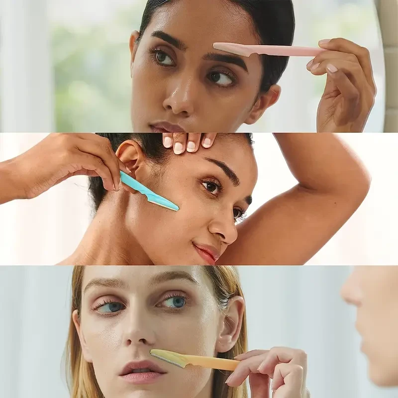 Juego de 4 afeitadoras hipoalergénicas para cejas