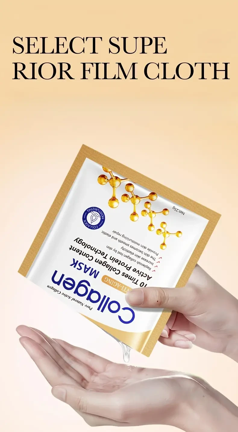 Mascarilla facial de colágeno que hidrata y humecta