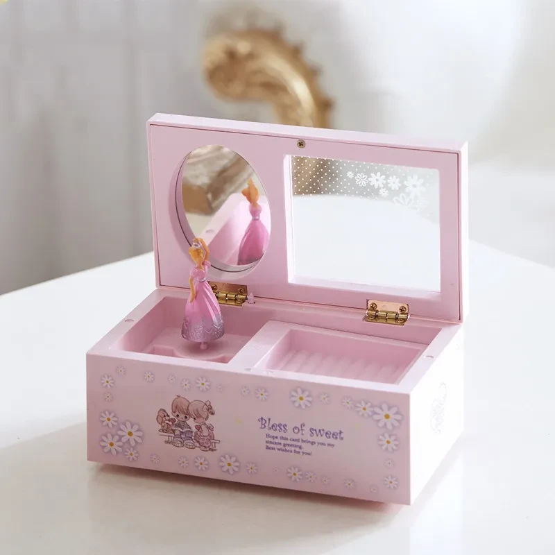 Caja de música de ballet giratoria