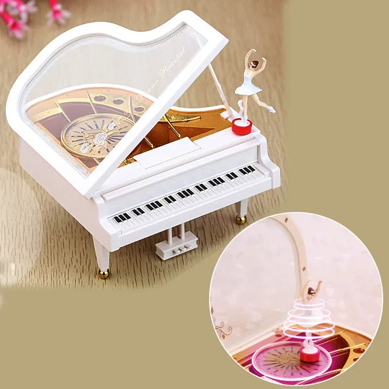 Caja de música de ballet giratoria