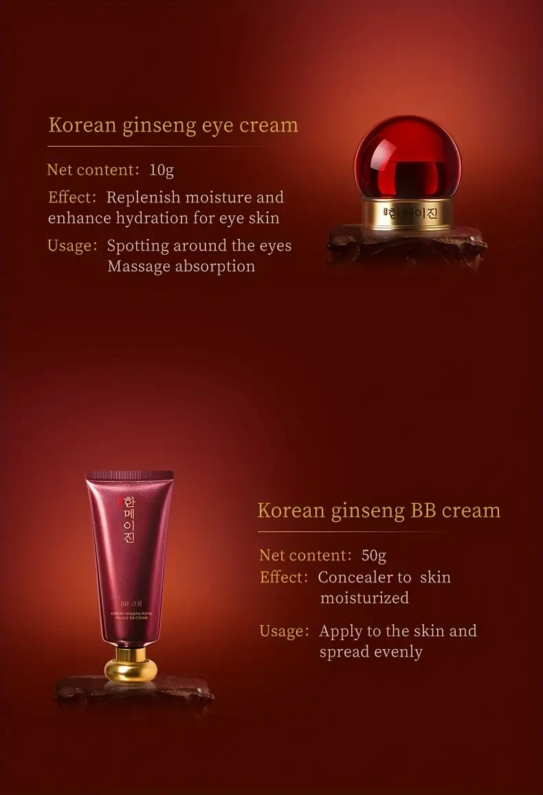 Set para el cuidado de la piel con ginseng real coreano