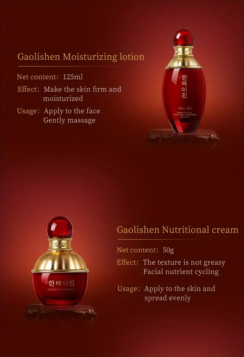 Set para el cuidado de la piel con ginseng real coreano