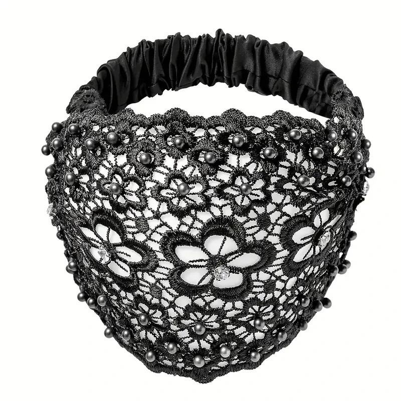 Tres elegantes diademas con cuentas y diamantes de imitación