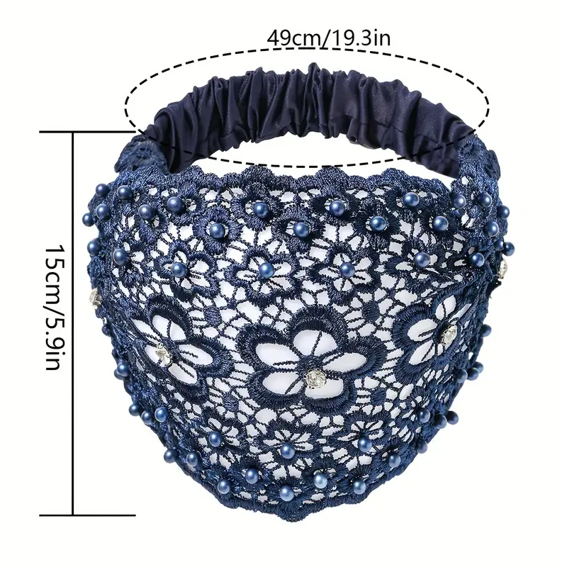 Tres elegantes diademas con cuentas y diamantes de imitación