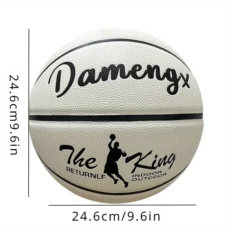 Balón de baloncesto luminoso de piel sintética suave, antideslizante y resistente al desgaste para exteriores.