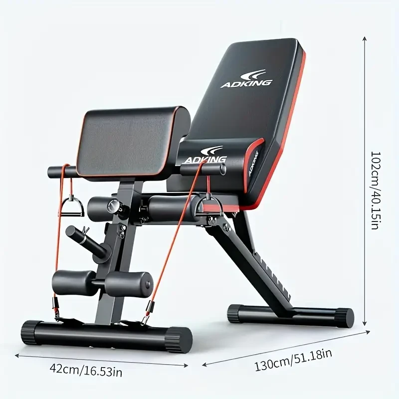 Banco de mancuernas plegable ADKING 13 en 1: ayuda ajustable para abdominales y entrenamiento de fuerza