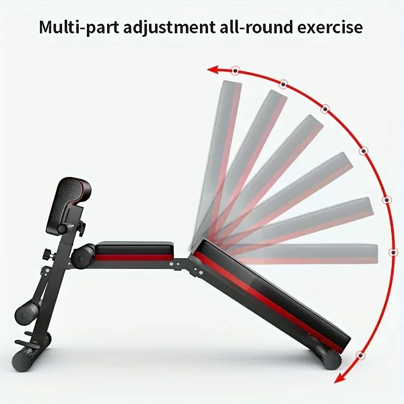 Banco de mancuernas plegable ADKING 13 en 1: ayuda ajustable para abdominales y entrenamiento de fuerza