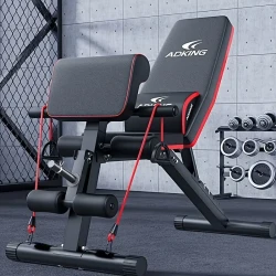 Banco de mancuernas plegable ADKING 13 en 1: ayuda ajustable para abdominales y entrenamiento de fuerza