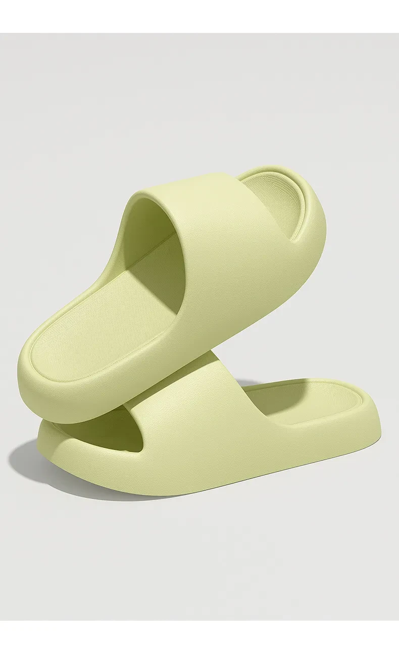 Zapatillas de casa de suela gruesa y sólida, antideslizantes, para el baño, de verano, para mujer y hombre.