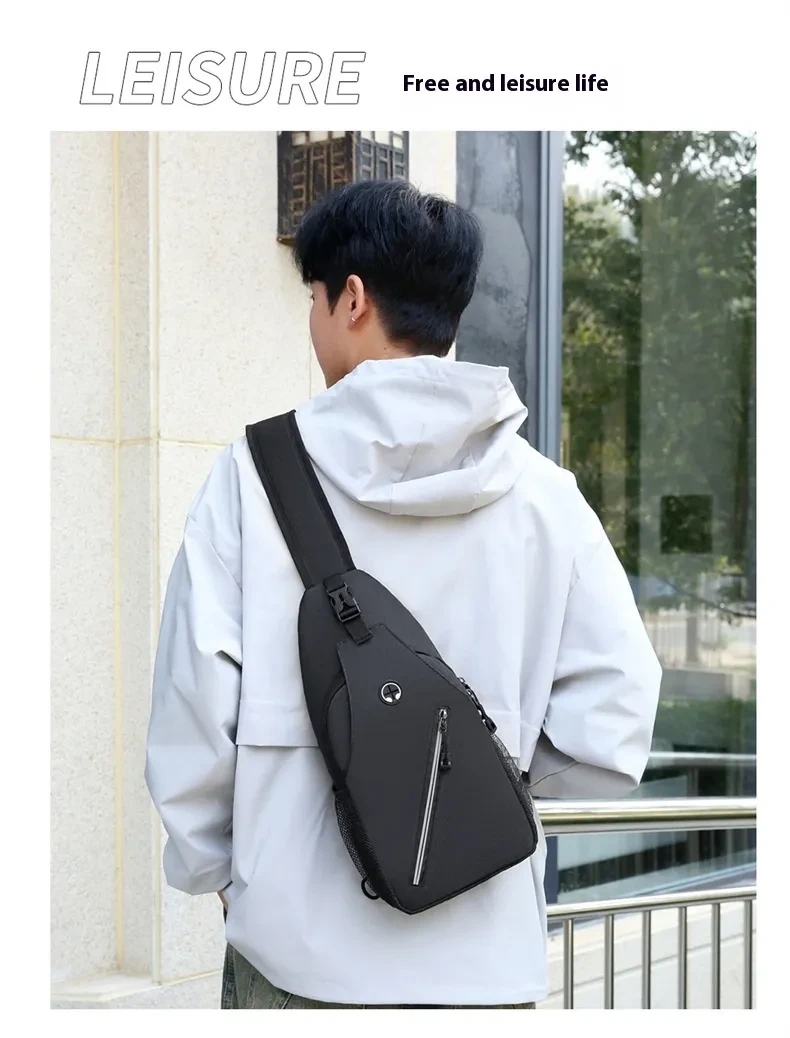 Nuevo bolso bandolera multifuncional para hombre, de lona resistente y resistente, tipo mensajero, para el pecho.