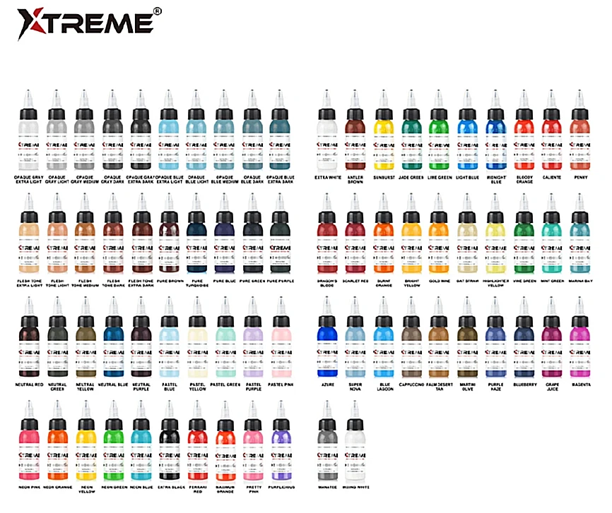 72 Colors Studio Set 1/2 oz – Xtreme Ink