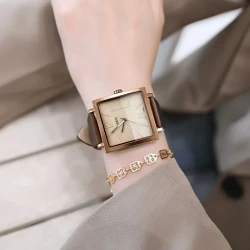 LIEBIG Women's Large Square Quartz Watch