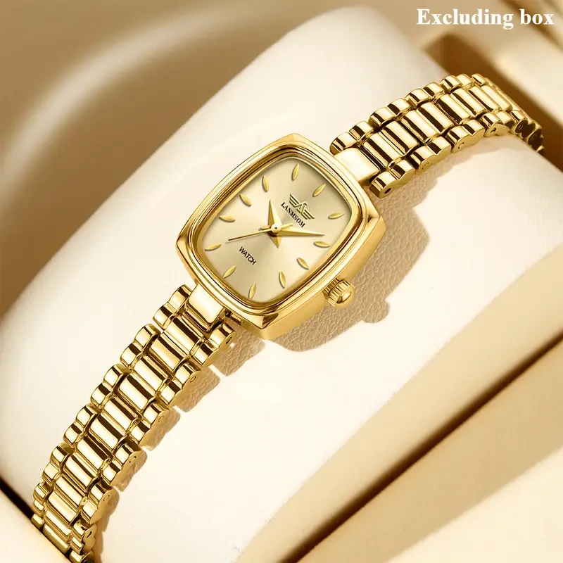 LANMSOM Women’s Golden Quartz Watch