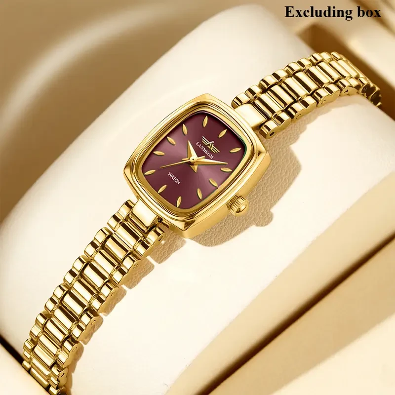 LANMSOM Women’s Golden Quartz Watch