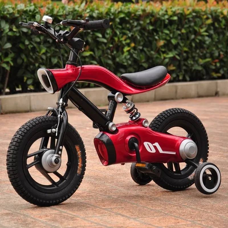 Bicicleta infantil de acero con alto contenido de carbono con pedales ligeros y musicales