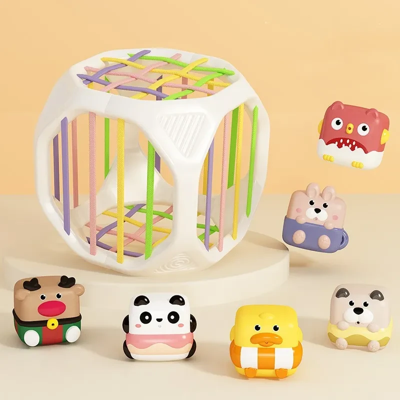 Juguete de baño para bebé Cecele, el adorable Jenga de patchwork que puede morder