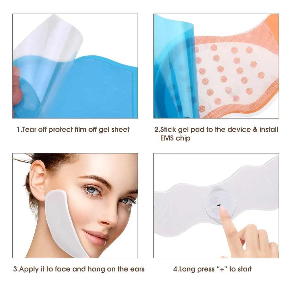 Masajeador facial adelgazante para mujeres, dispositivo de lifting facial en forma de V