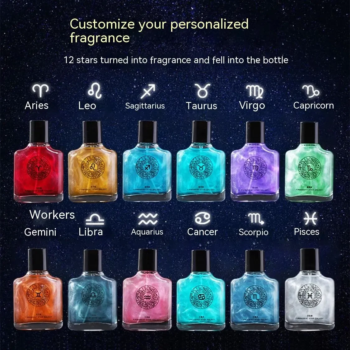 Perfume ligero de larga duración Perfume 12 Constellation Perfume Hombre y Mujer