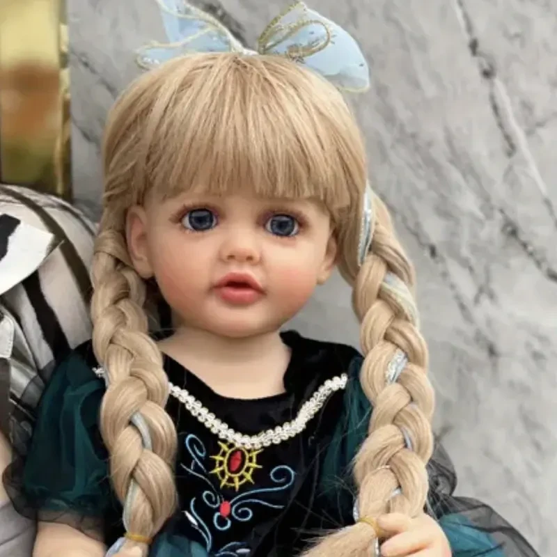 Muñeca princesa impermeable súper realista de 22 pulgadas - Vinilo de silicona suave para niñas - Compañera de juegos duradera, segura y adorable