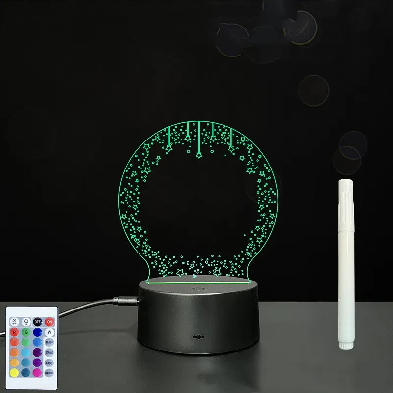 Mensaje escrito a mano en tablero acrílico 3D