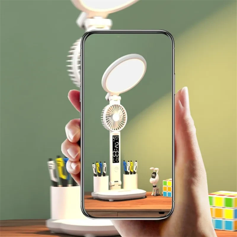 Lámpara de mesa con reloj LED estético