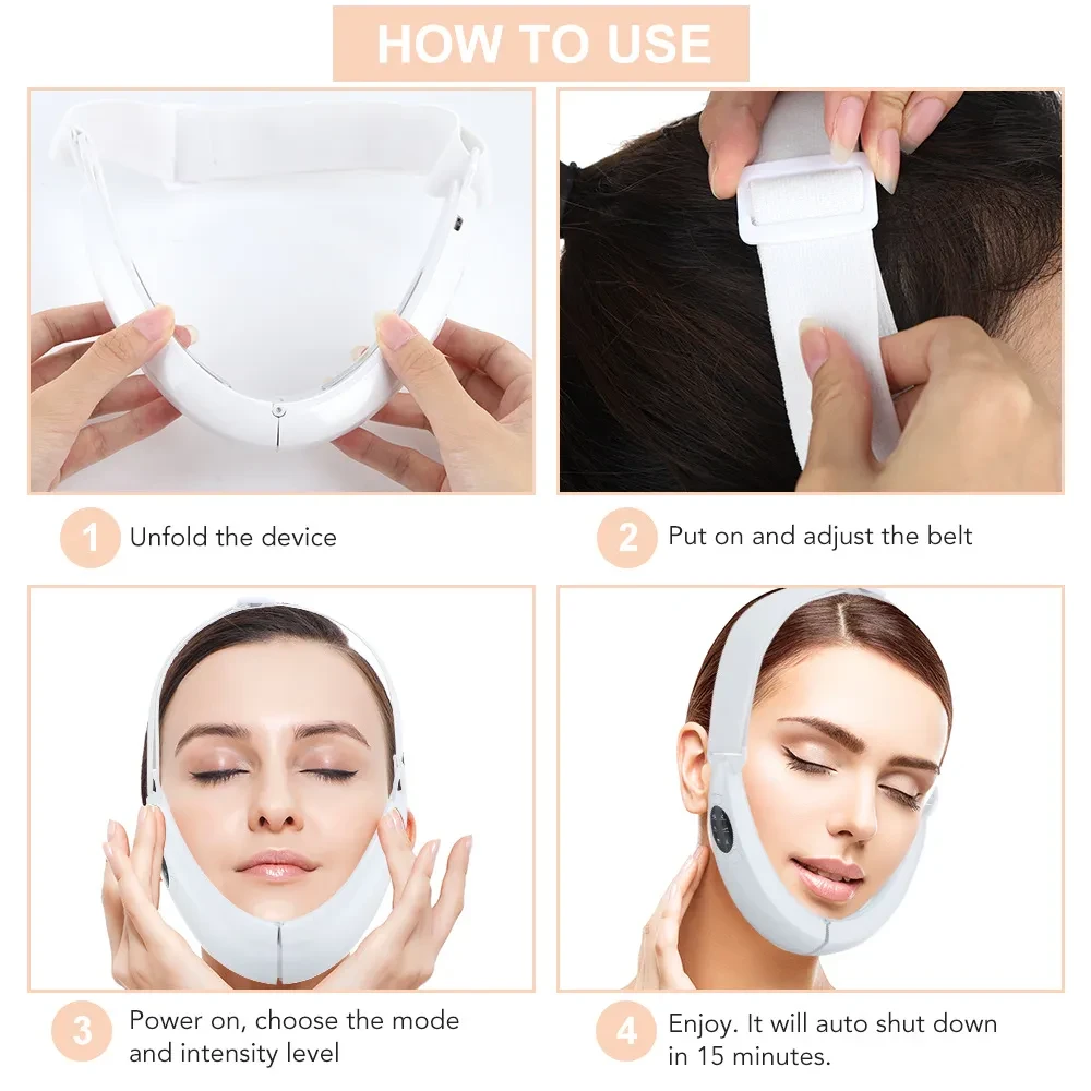 Instrumento de adelgazamiento facial con luz de color